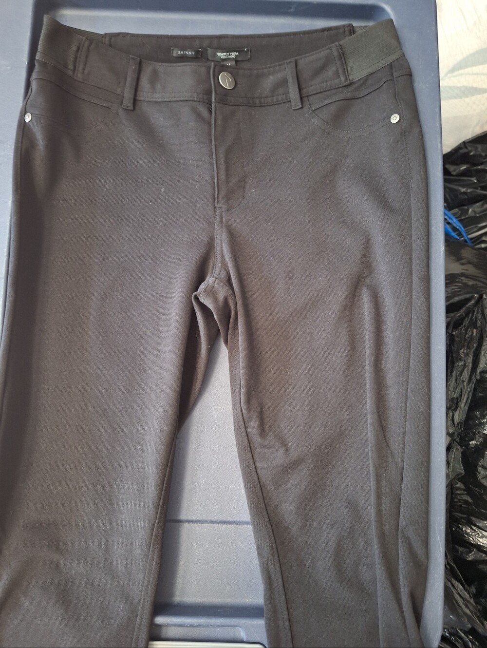 Simply Vera Vera Wang Black Skinny Pull-On Pants